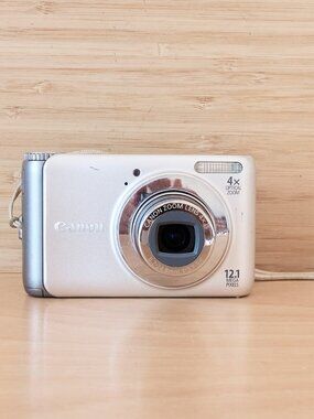 Canon PowerShot A3100 IS 12.1MP 4x Zoom Digital Camera Silver Vintage